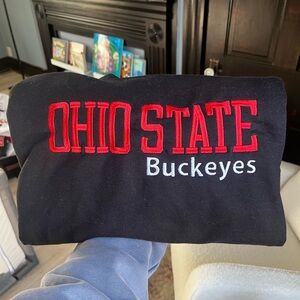 Embroidered Ohio State Buckeyes Black Sweatshirt